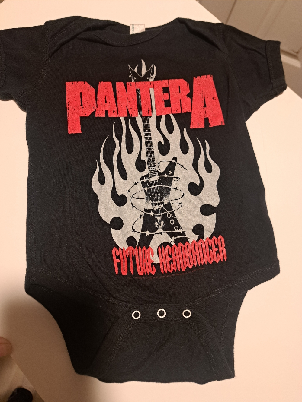 Rabbit Skins Black Pantera "Future Headbanger" Onesie
